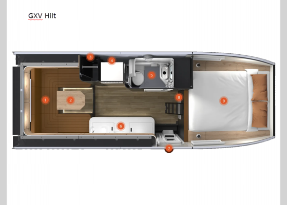 Floorplan - 2024 GXV Hilt Motor Home Class C - Diesel