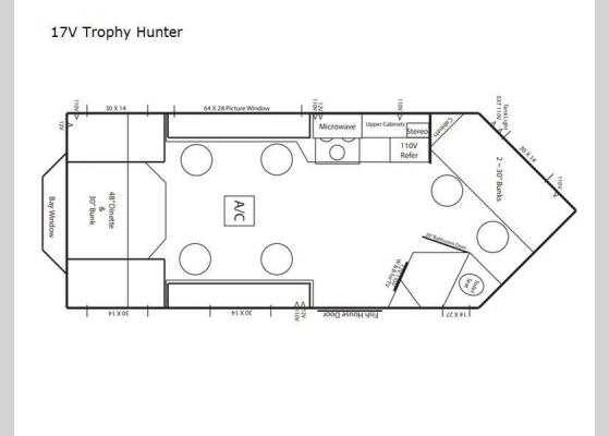 Floorplan - 2024 Ice Castle Fish Houses 17V Trophy Hunter Fish House