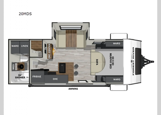 Floorplan - 2025 IBEX 20MDS Travel Trailer