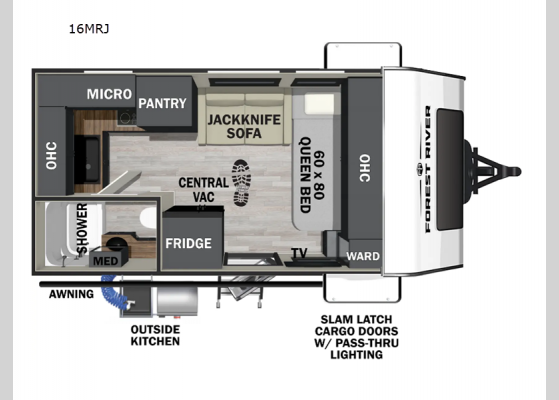 Floorplan - 2025 IBEX 16MRJ Travel Trailer