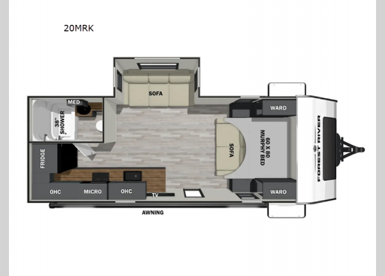 Floorplan - 2025 IBEX 20MRK Travel Trailer