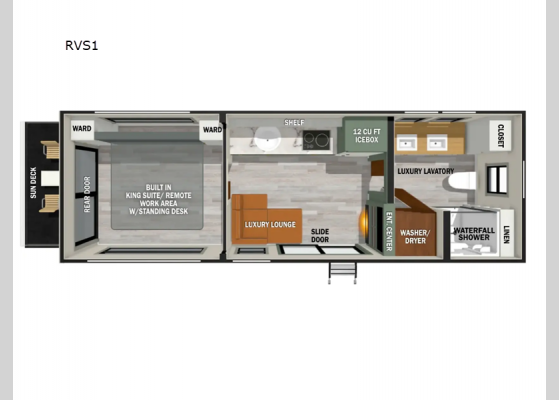 Floorplan - 2025 IBEX RV Suite RVS1 Travel Trailer