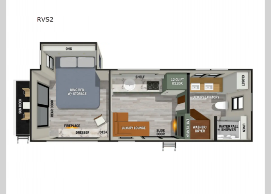 Floorplan - 2025 IBEX RV Suite RVS2 Travel Trailer