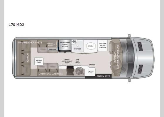 Floorplan - 2024 American Patriot 170 MD2 Motor Home Class B - Diesel