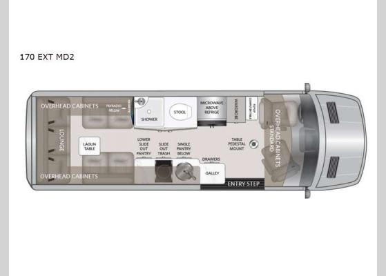 Floorplan - 2024 American Patriot 170 EXT MD2 Motor Home Class B - Diesel