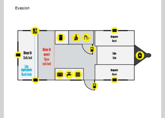 Floorplan - 2024 Prolite Evasion Travel Trailer