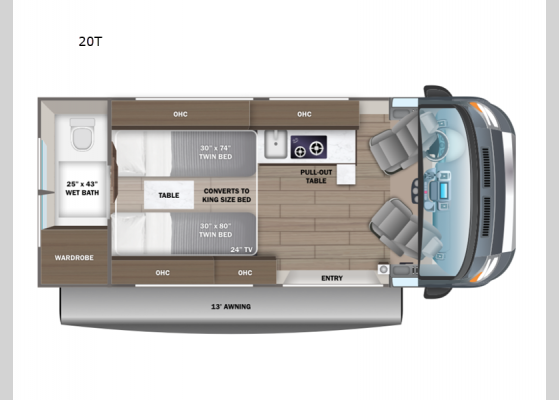 Floorplan - 2025 Ethos 20T Motor Home Class B