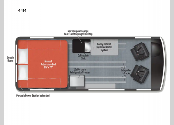 Floorplan - 2024 Adventure Wagon 44M Motor Home Class B - Diesel