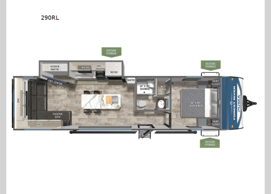 Floorplan - 2026 Puma 290RL Travel Trailer