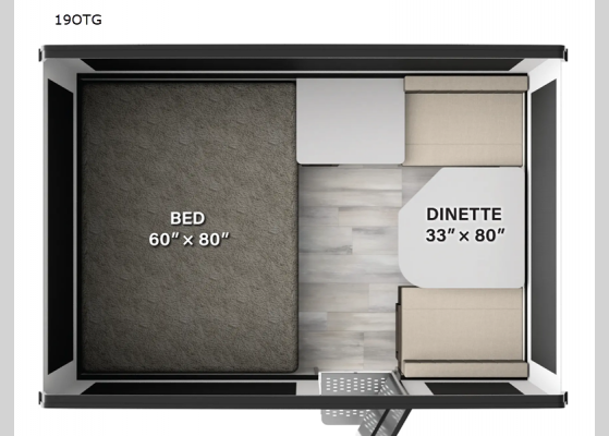 Floorplan - 2025 Rockwood OTG 19OTG Folding Pop-Up Camper