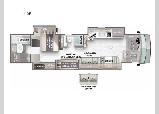 Floorplan - 2025 Berkshire 40F Motor Home Class A - Diesel