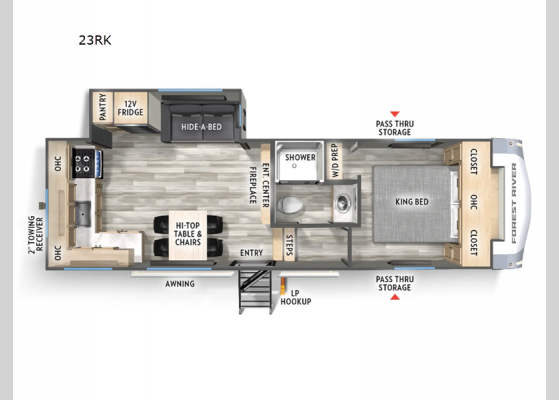 Floorplan - 2025 Wildcat 23RK Fifth Wheel