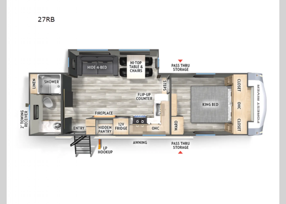 Floorplan - 2025 Wildcat 27RB Fifth Wheel