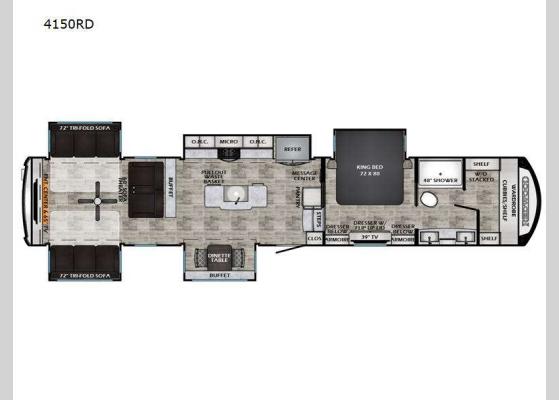 Floorplan - 2024 Redwood 4150RD Fifth Wheel