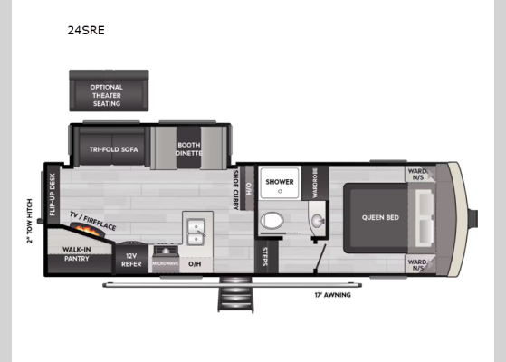 Floorplan - 2025 Arcadia Select 24SRE Fifth Wheel