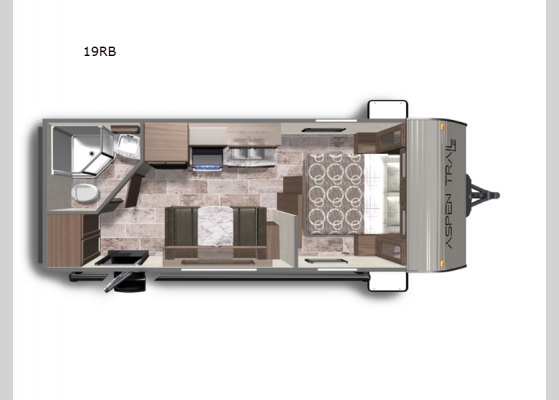 Floorplan - 2025 Aspen Trail LE 19RB Travel Trailer