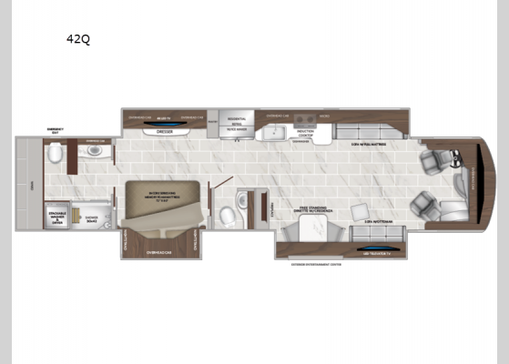 Floorplan - 2025 American Dream 42Q Motor Home Class A - Diesel