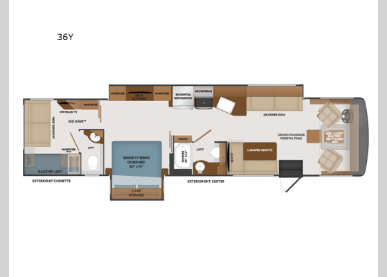 Floorplan - 2025 Fortis 36Y Motor Home Class A