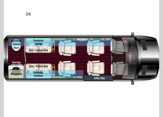 Floorplan - 2025 Patriot Cruiser D6 Motor Home Class B - Diesel