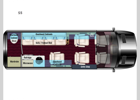 Floorplan - 2025 Patriot Cruiser S5 Motor Home Class B - Diesel