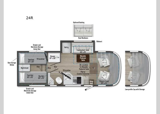 Floorplan - 2025 View 24R Motor Home Class C - Diesel