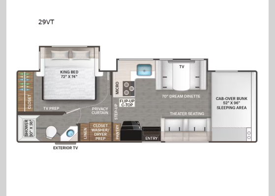 Floorplan - 2025 Geneva 29VT Motor Home Class C