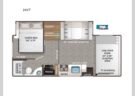 Floorplan - 2025 Geneva 24VT Motor Home Class C