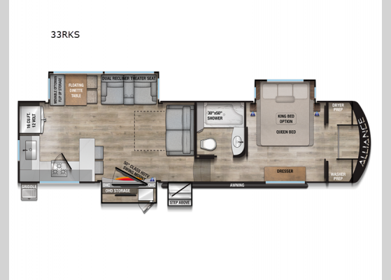 Floorplan - 2025 Avenue 33RKS Fifth Wheel