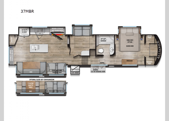 Floorplan - 2025 Avenue 37MBR Fifth Wheel