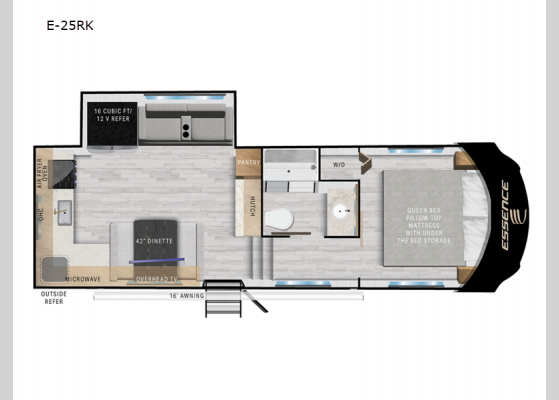 Floorplan - 2024 Essence E-25RK Fifth Wheel