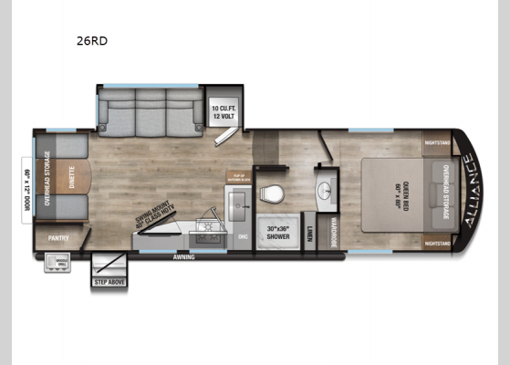 Floorplan - 2025 Avenue All-Access 26RD Fifth Wheel