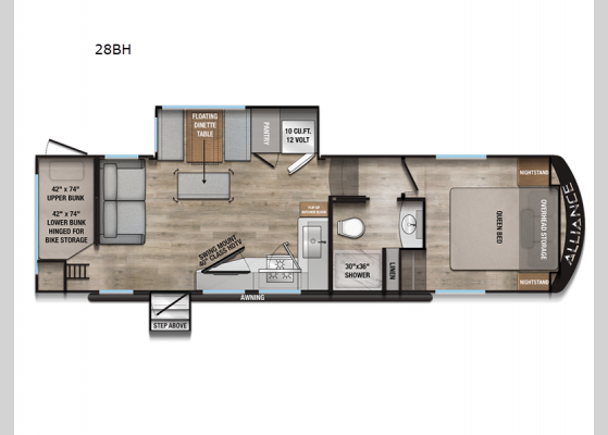 Floorplan - 2025 Avenue All-Access 28BH Fifth Wheel