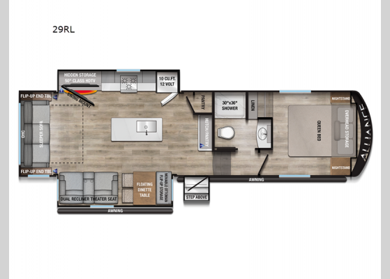 Floorplan - 2025 Avenue All-Access 29RL Fifth Wheel