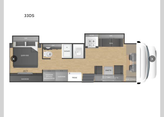 Floorplan - 2025 Ghost 33DS Motor Home Super C - Diesel