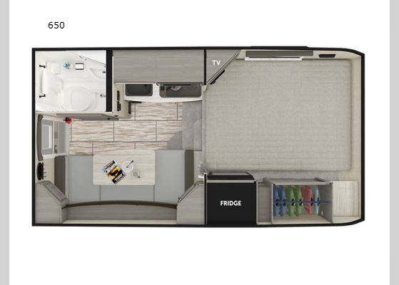 Floorplan - 2025 Lance Truck Campers 650 Truck Camper