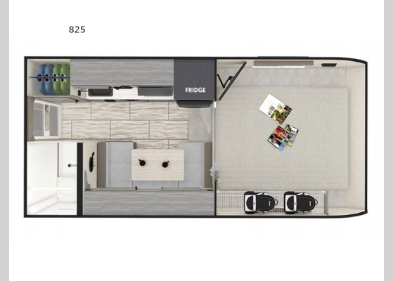 Floorplan - 2025 Lance Truck Campers 825 Truck Camper