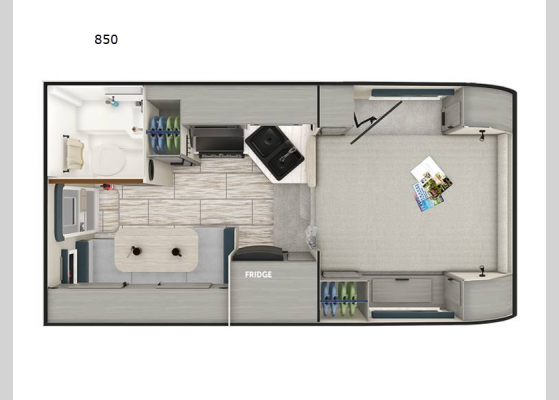 Floorplan - 2025 Lance Truck Campers 850 Truck Camper