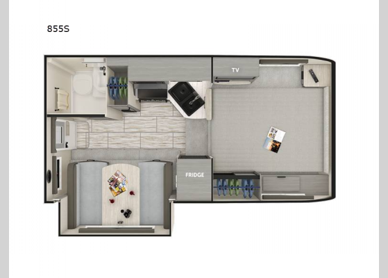 Floorplan - 2025 Lance Truck Campers 855S Truck Camper