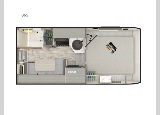 Floorplan - 2025 Lance Truck Campers 865 Truck Camper