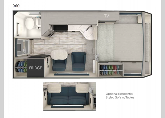 Floorplan - 2025 Lance Truck Campers 960 Truck Camper