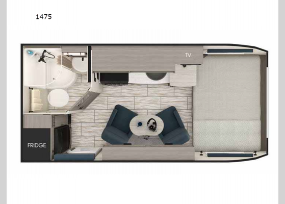 Floorplan - 2025 Lance Travel Trailers 1475 Travel Trailer