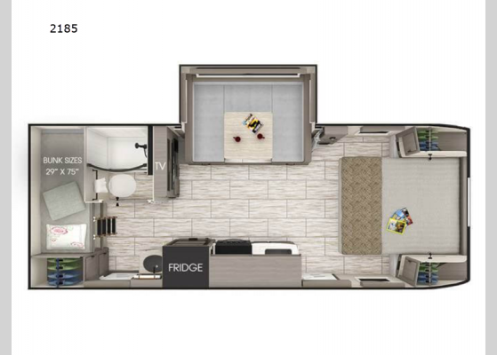 Floorplan - 2025 Lance Travel Trailers 2185 Travel Trailer