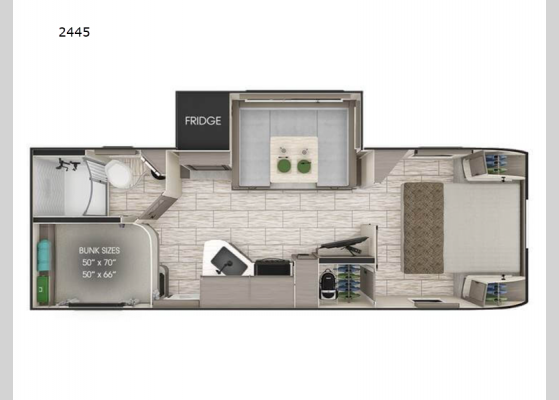 Floorplan - 2025 Lance Travel Trailers 2445 Travel Trailer