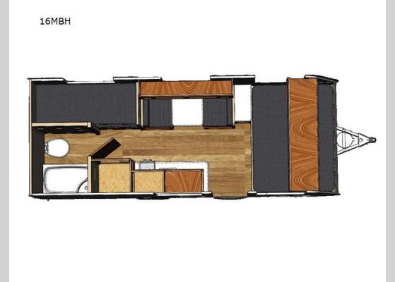 Floorplan - 2024 Milan 16MBH Travel Trailer