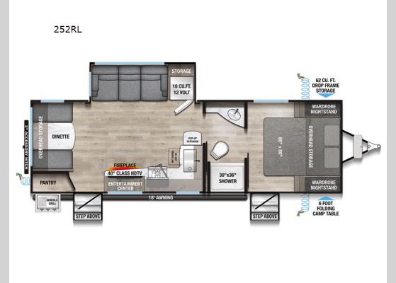 Floorplan - 2025 Delta 252RL Travel Trailer