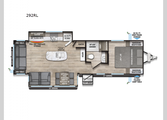 Floorplan - 2025 Delta 292RL Travel Trailer