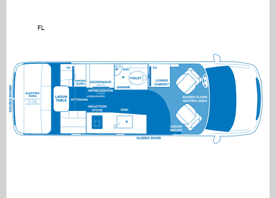 Floorplan - 2025 Plateau FL Motor Home Class B - Diesel