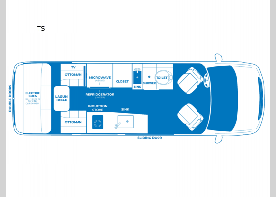 Floorplan - 2025 Plateau TS Motor Home Class B - Diesel