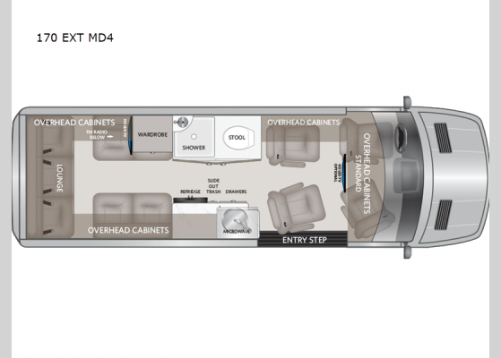 Floorplan - 2024 American Patriot 170 EXT MD4 Motor Home Class B - Diesel