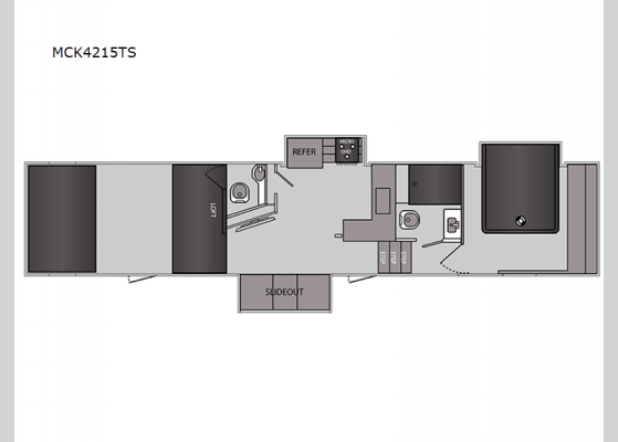 Floorplan - 2024 MGM MCK4215TS Toy Hauler Fifth Wheel